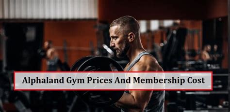 Alphaland Gym Membership Cost Per Month 2024